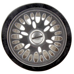 Bonde de lavabo, corps laiton, à grille Ø 55 mm, filetage 1"1/4