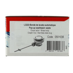 Bonde lavabo en laiton chromee avec tirette