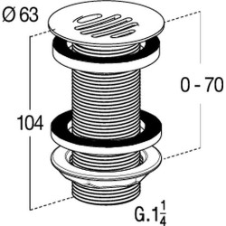 L2267-bonde laiton grille design / h=100mm