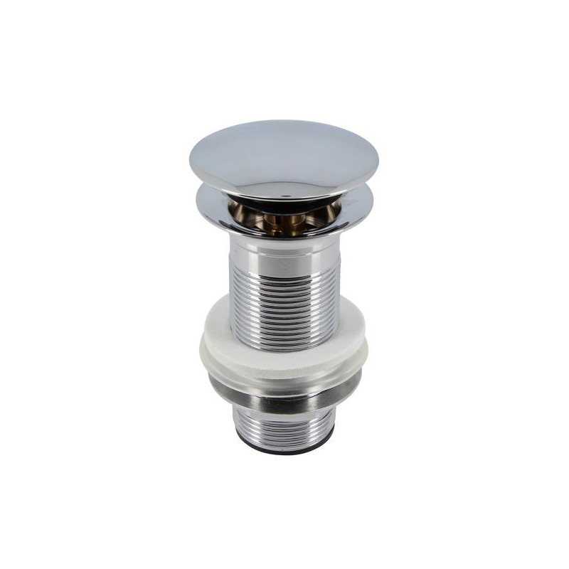 Bonde de lavabo laiton design clic-clac, pour vasques sans trop-plein