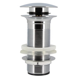 Bonde de lavabo laiton design clic-clac, pour vasques sans trop-plein