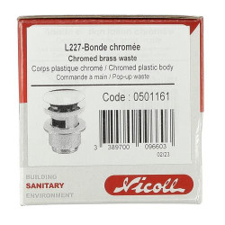 L227-bonde de lav cde a main plast chr