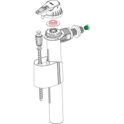 Robinet flotteur silencieux, alimentation latérale G 1/2°', mamelon laiton