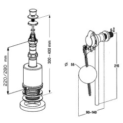 3520b-mecanisme tirette 3500b + rf 1585