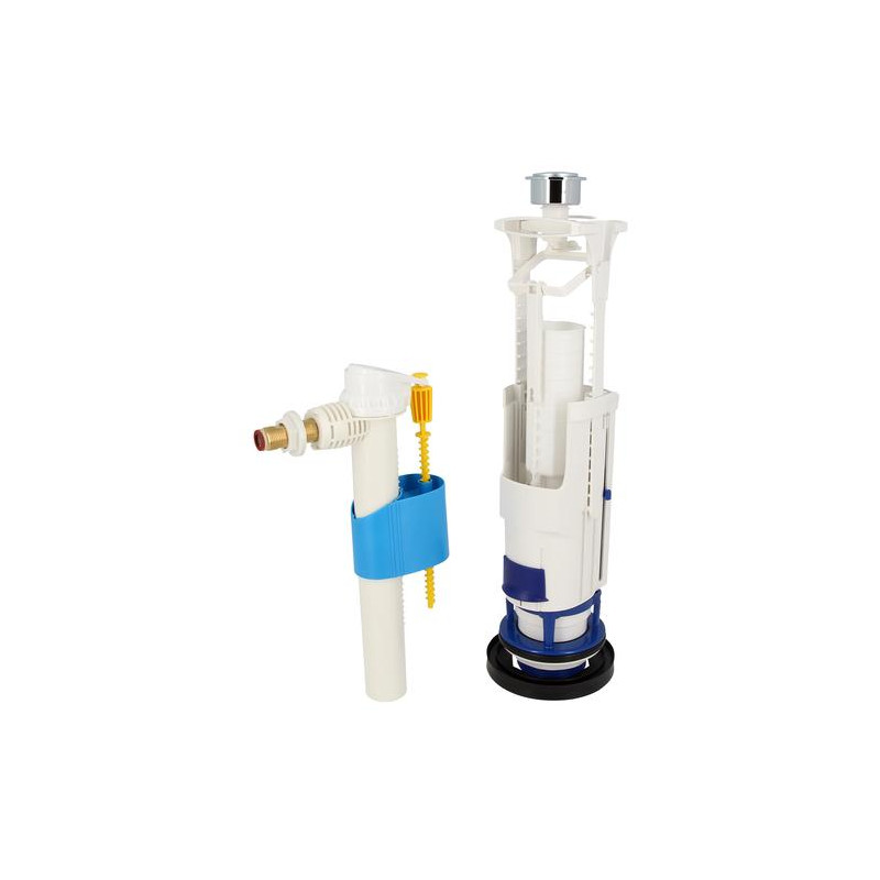 Mécanisme double volume avec robinet flotteur, système à étrier, culot G 2"