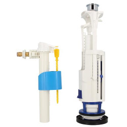 Mécanisme double volume avec robinet flotteur, système à étrier, culot G 2"
