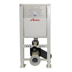 Bâti-support autoportant,faible hauteur,double volume 3/6 l, 750 mm, sans plaque