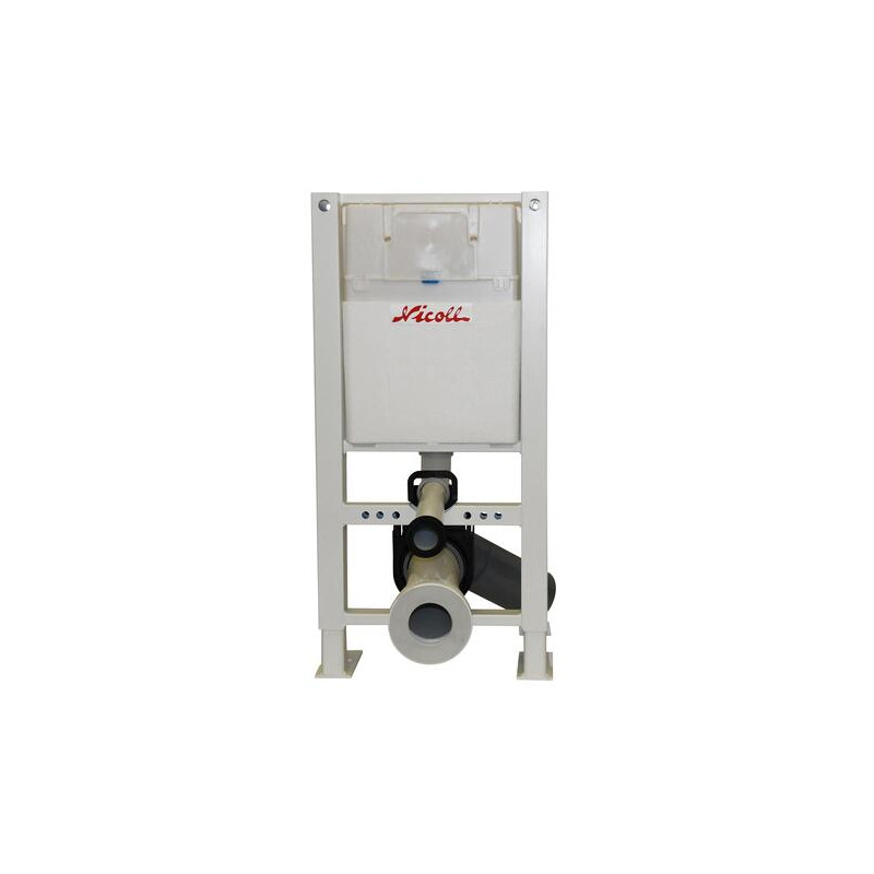 Bâti-support autoportant,faible hauteur,double volume 3/6 l, 750 mm, sans plaque