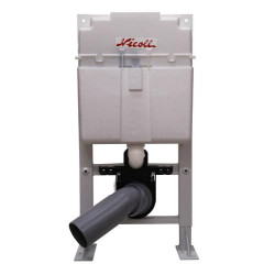 Bâti-support autoportant,faible hauteur,double volume 3/6 l, 750 mm, sans plaque