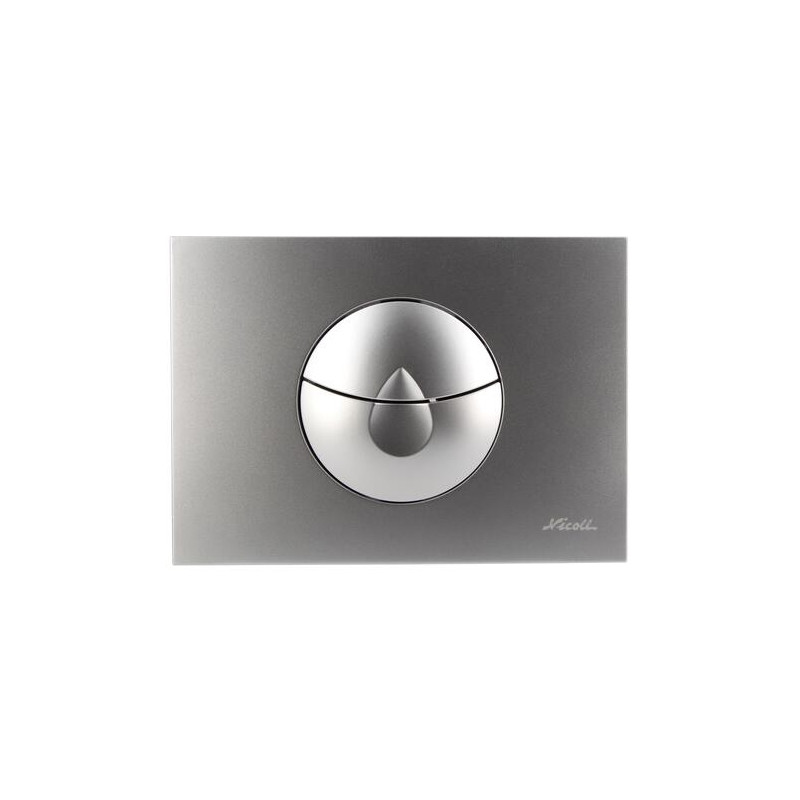 Plaque de commande GOUTTE, double volume, satiné, épaisseur de cloison 16/75 mm