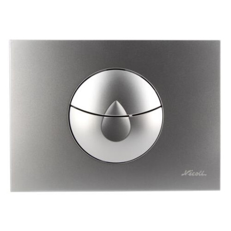 Plaque de commande GOUTTE, double volume, satiné, épaisseur de cloison 16/75 mm