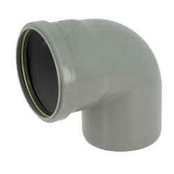 Coude 87°30 CR4 / CR8 Ø110 mm Mâle/Femelle Joint Fixe Gris