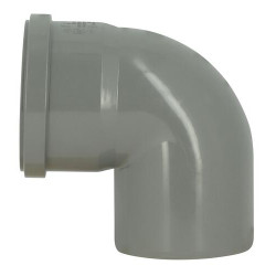 Coude 87°30 CR4 / CR8 Ø110 mm Mâle/Femelle Joint Fixe Gris