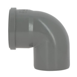 Coude 87°30 CR4 / CR8 Ø110 mm Mâle/Femelle Joint Standard Gris