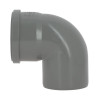 Coude 87°30 CR4 / CR8 Ø110 mm Mâle/Femelle Joint Standard Gris