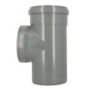 Té visite vertical CR4 Ø250 mm Mâle/Femelle Joint Standard Gris