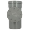 Té visite vertical CR4 Ø250 mm Mâle/Femelle Joint Standard Gris