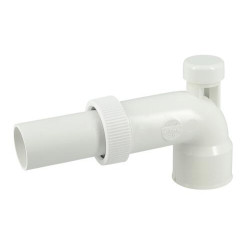 Coude réglable lavabo a.vide Ø40 PVC-c blanc