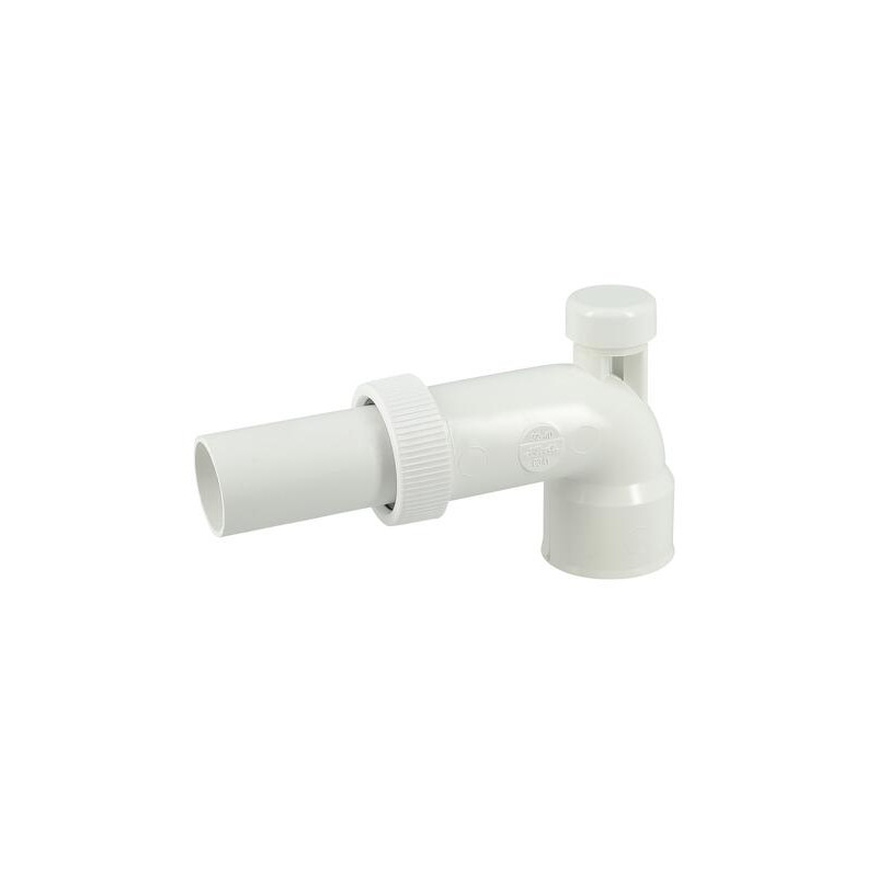 Coude réglable lavabo a.vide Ø40 PVC-c blanc