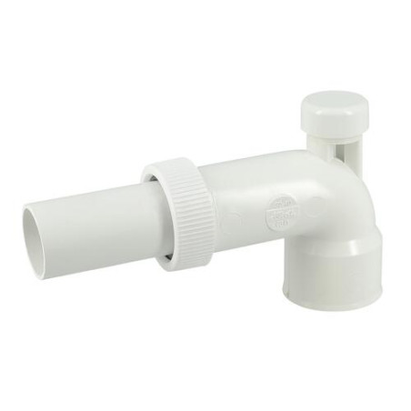 Coude réglable lavabo a.vide Ø40 PVC-c blanc