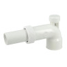 Coude réglable lavabo a.vide Ø40 PVC-c blanc