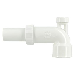 Coude réglable lavabo a.vide Ø40 PVC-c blanc