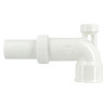 Coude réglable lavabo a.vide Ø40 PVC-c blanc