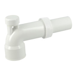 Coude réglable lavabo a.vide Ø40 PVC-c blanc