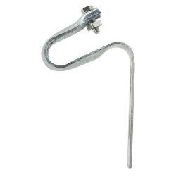 Étrier galvanisé pour tuile, fixation métallique pour crochets bandeaux - réf. CT
