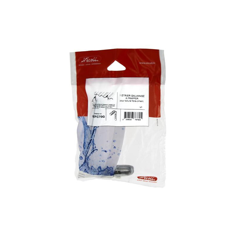 1etrier galv à frapper toit f.ciment s/sachet