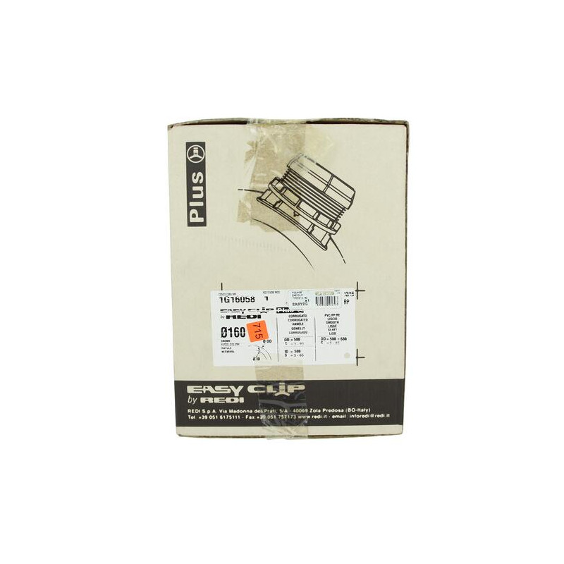 EasyClip Plus Ø160 avec rotule pour tubes annelés Ø500 ou tubes lisses Ø500/630