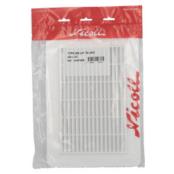Grille d'aération pour façade, rectangulaire 223 x 326, blanche, en polystyrène