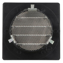 Grille d'aération pour façade, carrée 124 x 124, à clipser, anthracite