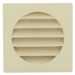 Grille d'aération pour façade, carrée 149 x 149 mm, à clipser, blanche - réf. 1GETM125