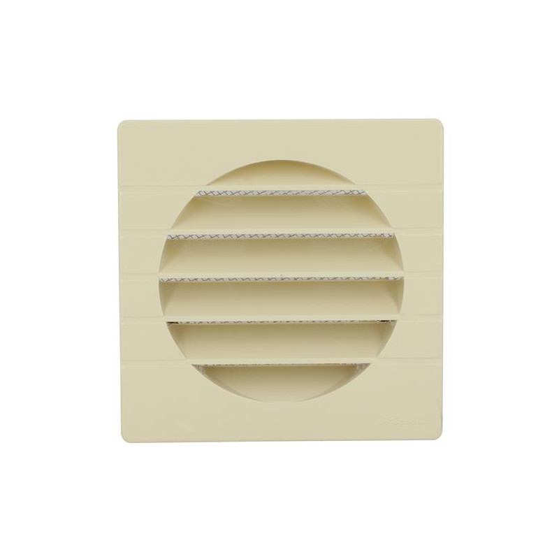 Grille d'aération pour façade, carrée 149 x 149 mm, à clipser, blanche - réf. 1GETM125