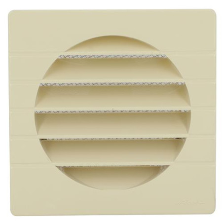 Grille d'aération pour façade, carrée 149 x 149 mm, à clipser, blanche - réf. 1GETM125