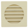 Grille d'aération pour façade, carrée 149 x 149 mm, à clipser, blanche - réf. 1GETM125