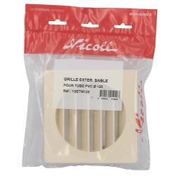 Grille d'aération pour façade, carrée 149 x 149 mm, à clipser, blanche - réf. 1GETM125