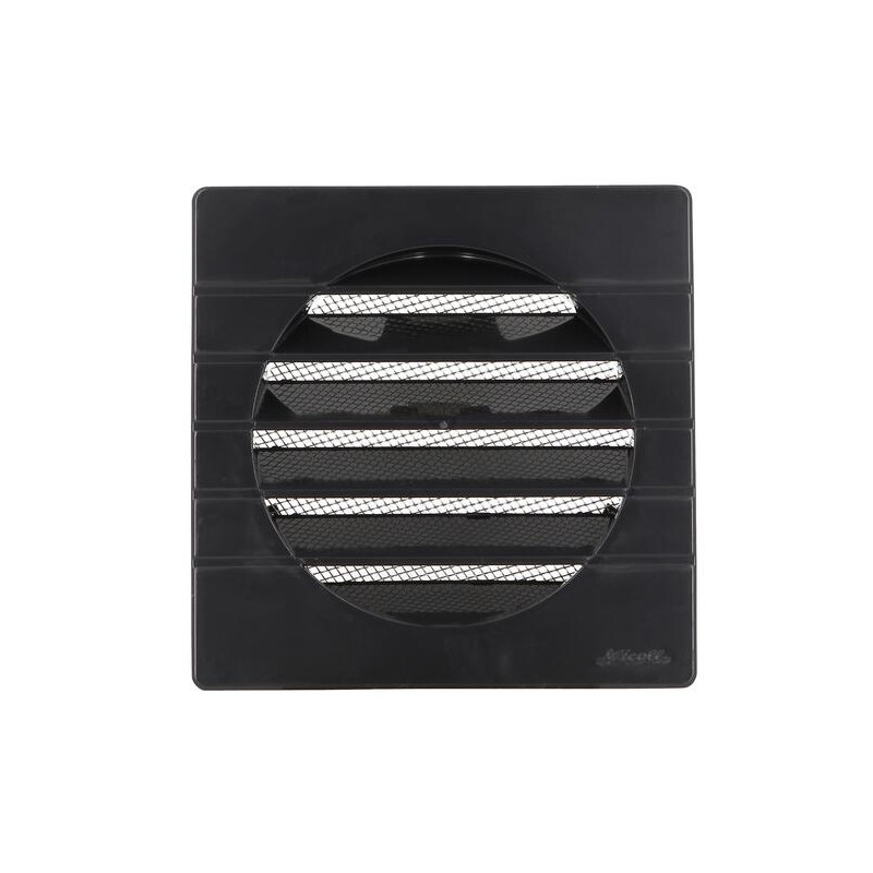 Grille d'aération pour façade, carrée 149 x 149, à clipser, anthracite