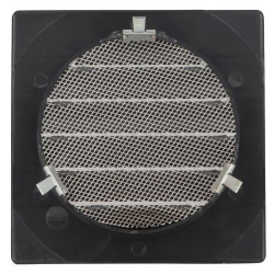 Grille d'aération pour façade, carrée 149 x 149, à clipser, anthracite