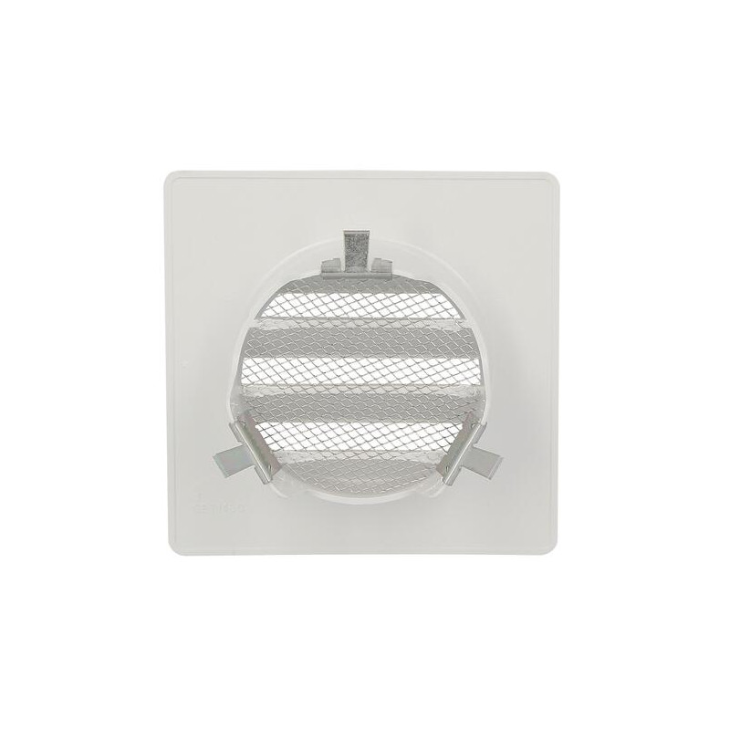 Grille d'aération pour façade carrée à clipser blanche