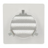 Grille d'aération pour façade, carrée 109 x 109, à clipser, blanche