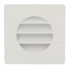 Grille d'aération pour façade, carrée 109 x 109, à clipser, blanche