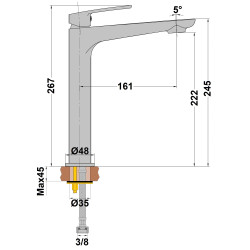 Mitigeur lavabo rehaussé RUBY