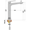 Mitigeur lavabo rehaussé RUBY