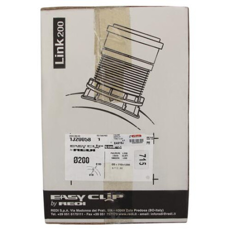 EasyClip Link Ø200 mm pour tubes PVC PP PE PRV lisses Ø710/1000 mm