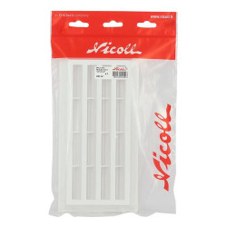 Sous sachet, grille rectangulaire blanche, type 100, avec moustiquaire