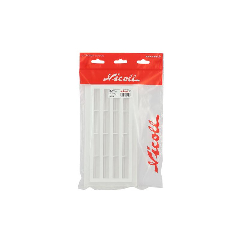 Sous sachet, grille rectangulaire blanche, type 100, avec moustiquaire