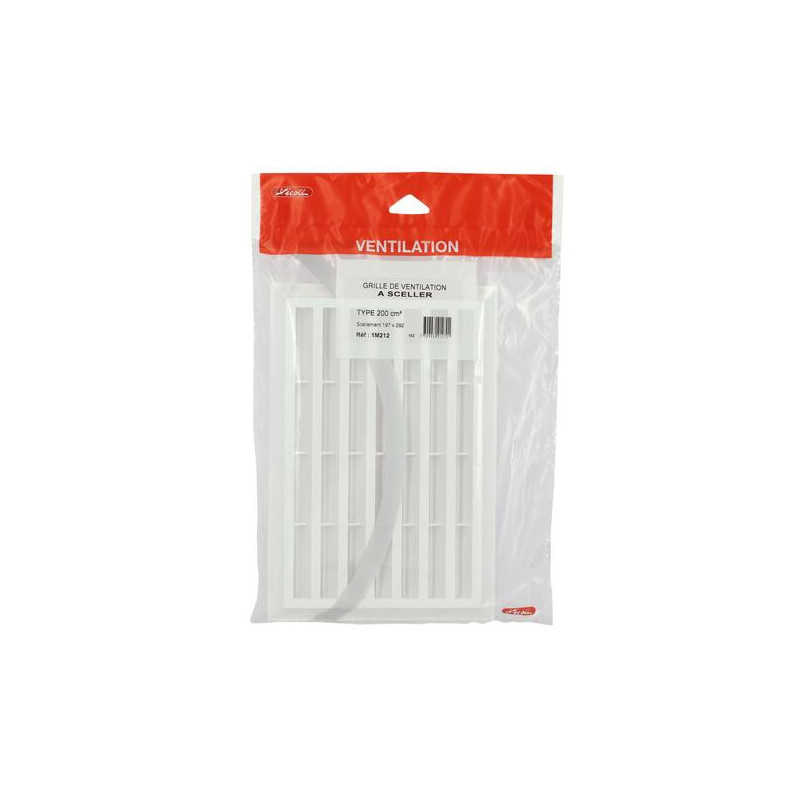 Sous sachet, grille rectangulaire blanche, type 200, avec moustiquaire