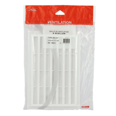 Sous sachet, grille rectangulaire blanche, type 200, avec moustiquaire
